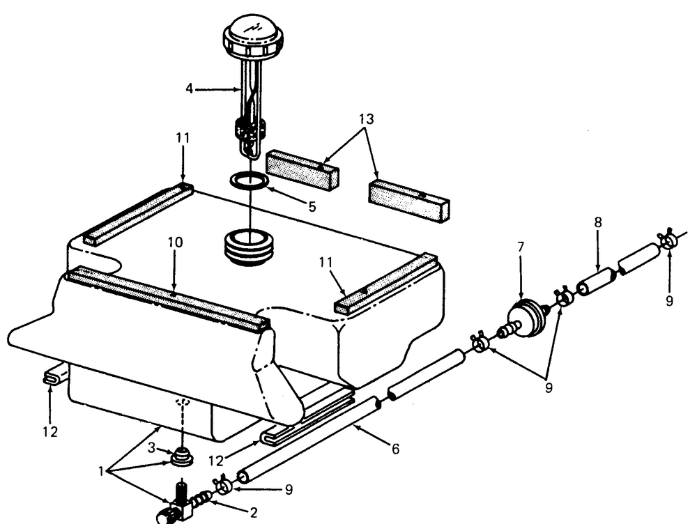 Fuel Tank And Related Parts Diagram and Parts List for 1105 0350039U-135292100-135292399-136292100 Cub Cadet Lawn Tractor